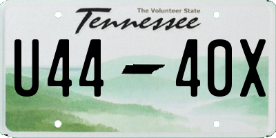 TN license plate U4440X