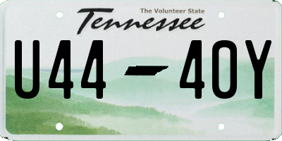 TN license plate U4440Y