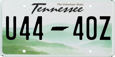 TN license plate U4440Z
