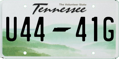 TN license plate U4441G