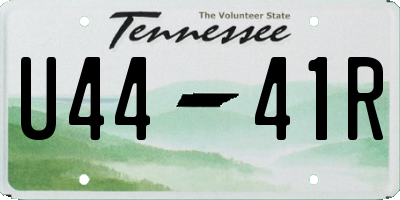 TN license plate U4441R