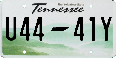 TN license plate U4441Y
