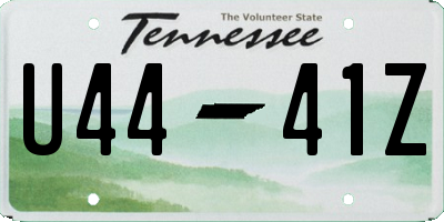 TN license plate U4441Z