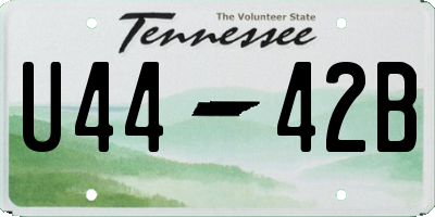 TN license plate U4442B