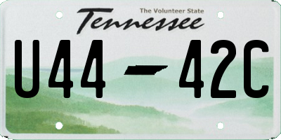 TN license plate U4442C