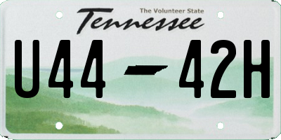 TN license plate U4442H