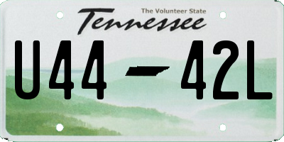 TN license plate U4442L