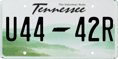 TN license plate U4442R