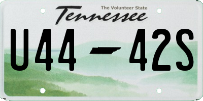 TN license plate U4442S