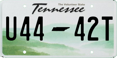TN license plate U4442T