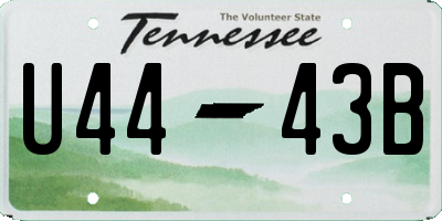 TN license plate U4443B