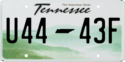 TN license plate U4443F