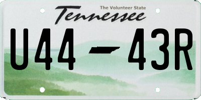 TN license plate U4443R