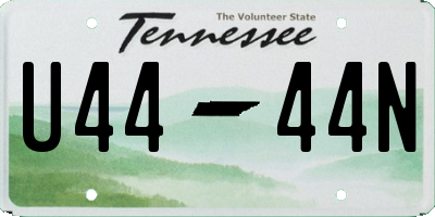 TN license plate U4444N