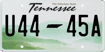 TN license plate U4445A