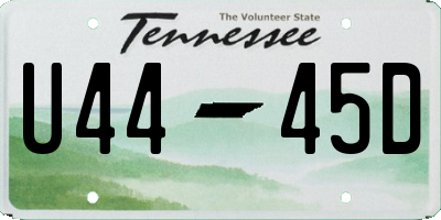 TN license plate U4445D