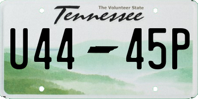 TN license plate U4445P