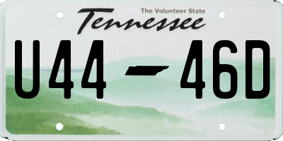 TN license plate U4446D