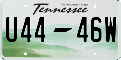 TN license plate U4446W