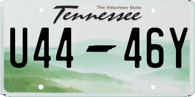 TN license plate U4446Y