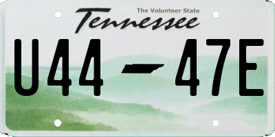 TN license plate U4447E