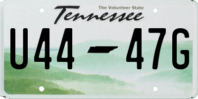 TN license plate U4447G