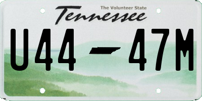 TN license plate U4447M