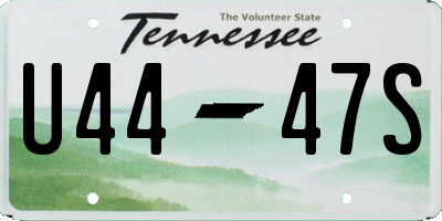 TN license plate U4447S