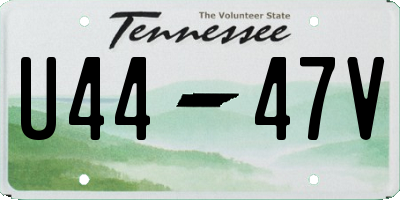 TN license plate U4447V