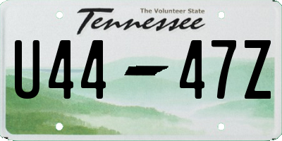 TN license plate U4447Z