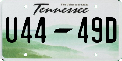 TN license plate U4449D