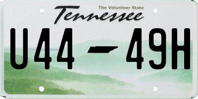 TN license plate U4449H