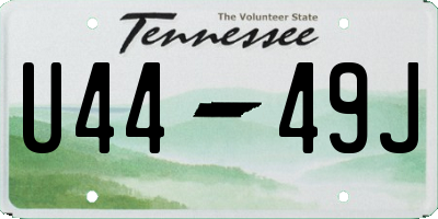 TN license plate U4449J