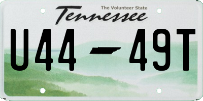 TN license plate U4449T