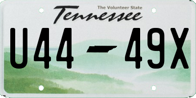 TN license plate U4449X