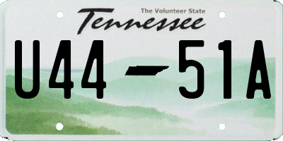 TN license plate U4451A