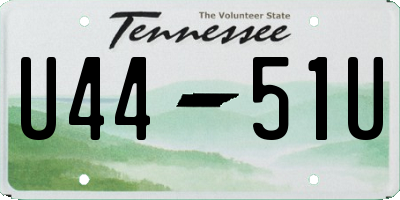 TN license plate U4451U