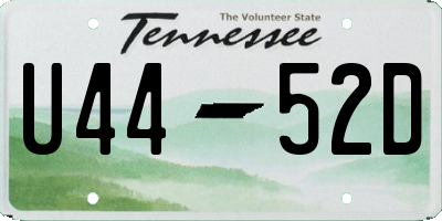 TN license plate U4452D