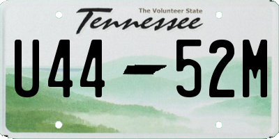 TN license plate U4452M