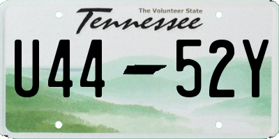 TN license plate U4452Y
