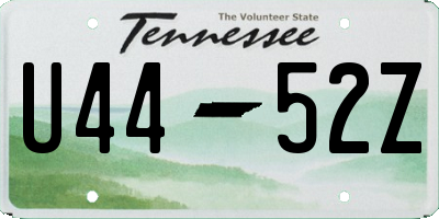 TN license plate U4452Z