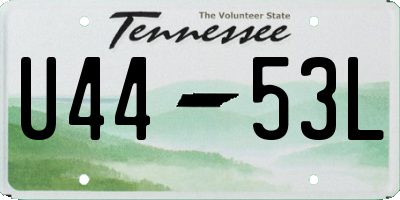 TN license plate U4453L
