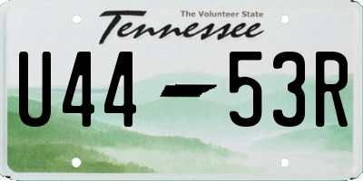 TN license plate U4453R