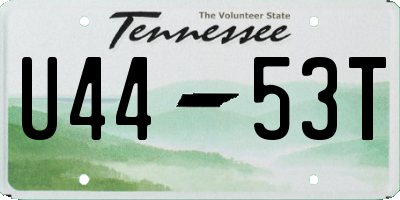 TN license plate U4453T