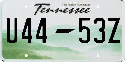 TN license plate U4453Z