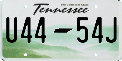 TN license plate U4454J