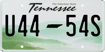 TN license plate U4454S