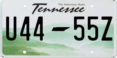 TN license plate U4455Z