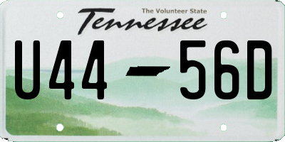 TN license plate U4456D