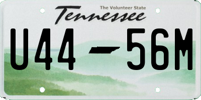 TN license plate U4456M